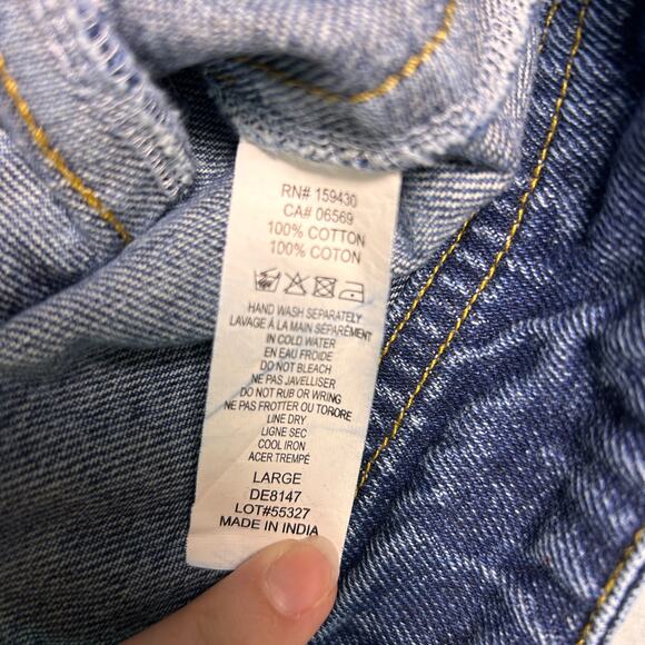 Elan Denim Jacket Womens L Rushed Shoulder Feminine Classic Trucker Girly - Picture 4 of 6